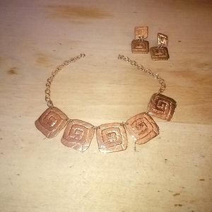 Vintage Park Lane Chunky Choker & matching earrings